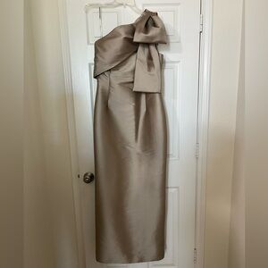 Sachin + Babi Satin Taupe Dress